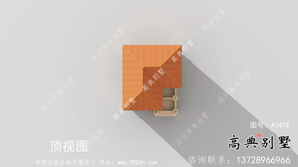 全套法式風格三層坡屋頂別墅方案帶效果圖