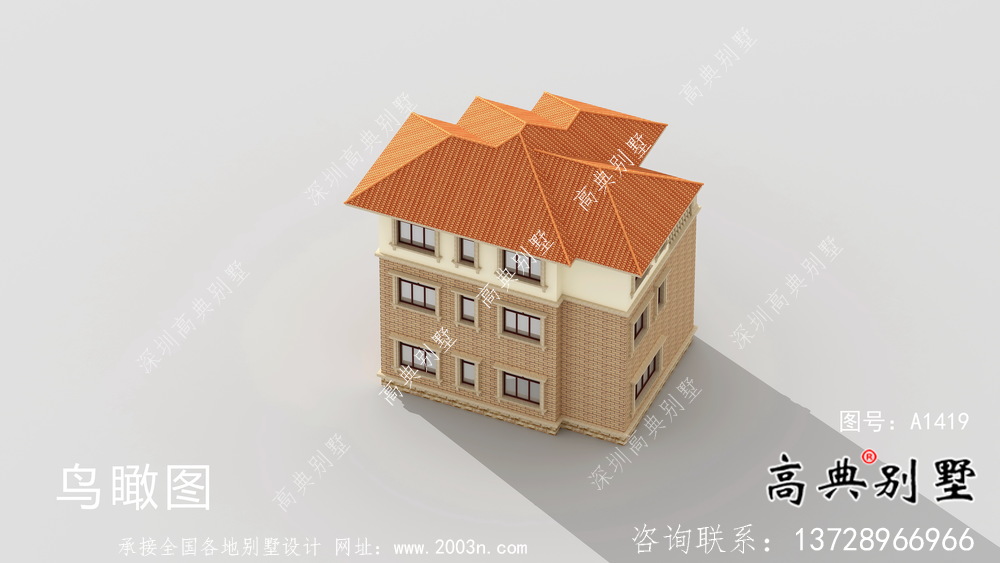 農村歐式風格三層別墅設計方案及效果圖