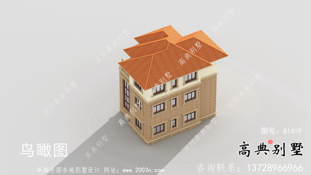 農村歐式風格三層別墅設計方案及效果圖
