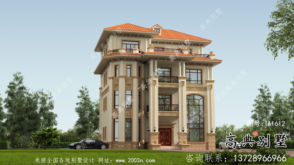 新農村意大利風格四層住宅設計圖