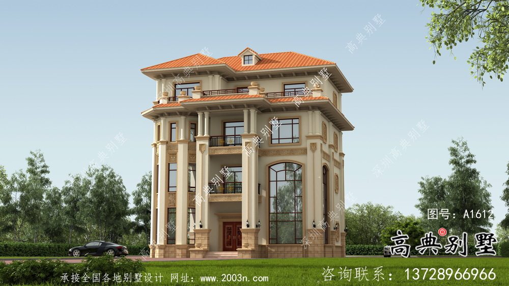 新農村意大利風格四層住宅設計圖