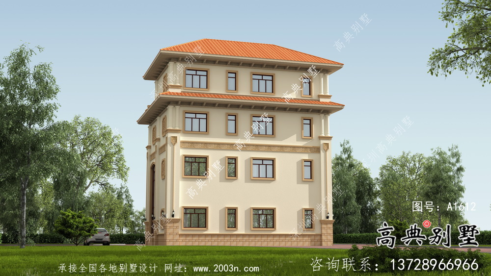 新農村意大利風格四層住宅設計圖
