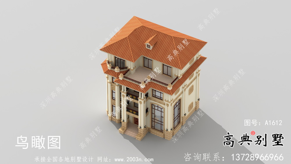 新農村意大利風格四層住宅設計圖