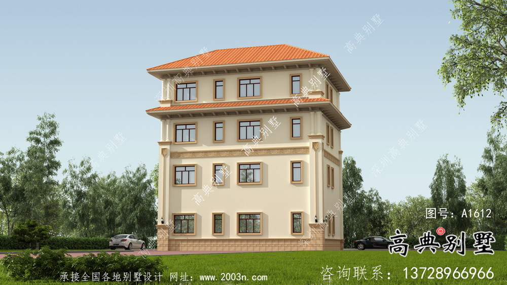 新農村意大利風格四層住宅設計圖