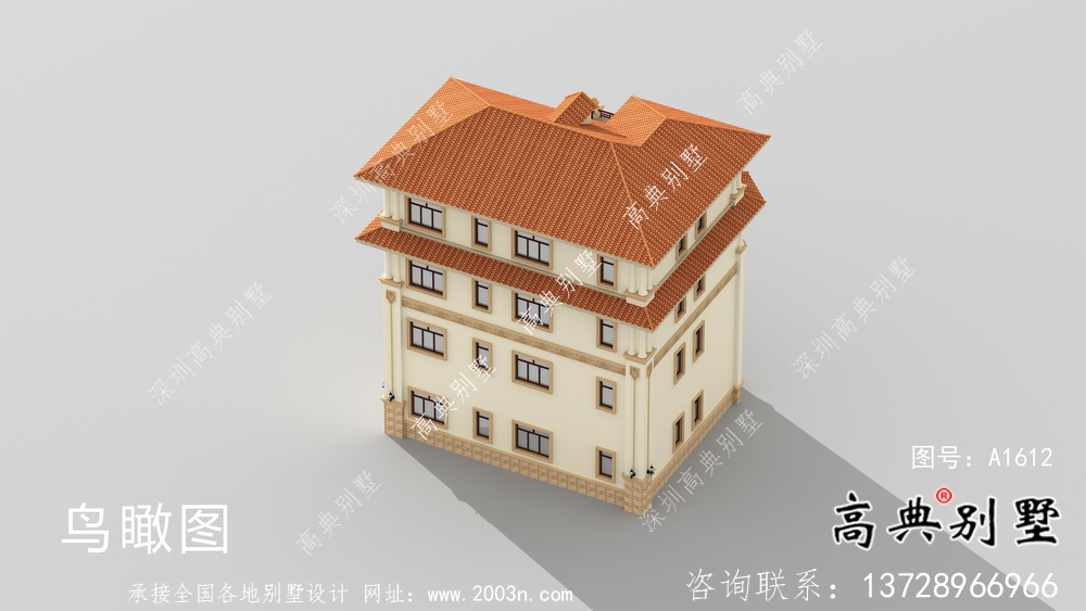 新農村意大利風格四層住宅設計圖