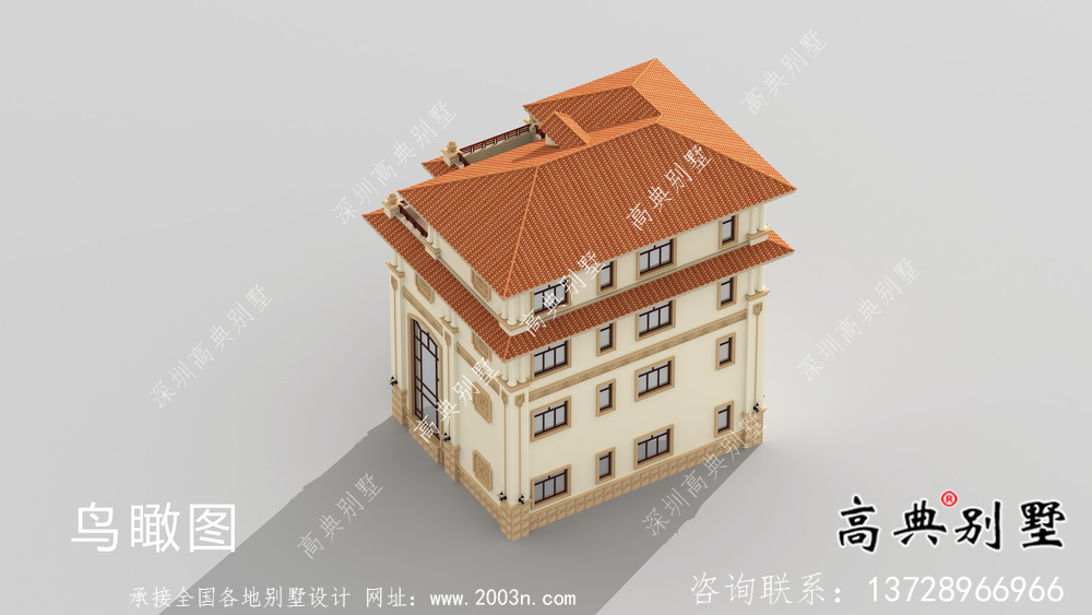 新農村意大利風格四層住宅設計圖
