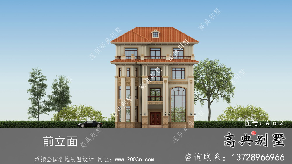 新農村意大利風格四層住宅設計圖