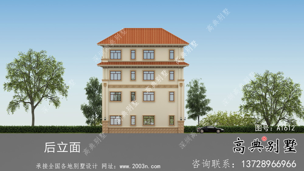 新農村意大利風格四層住宅設計圖