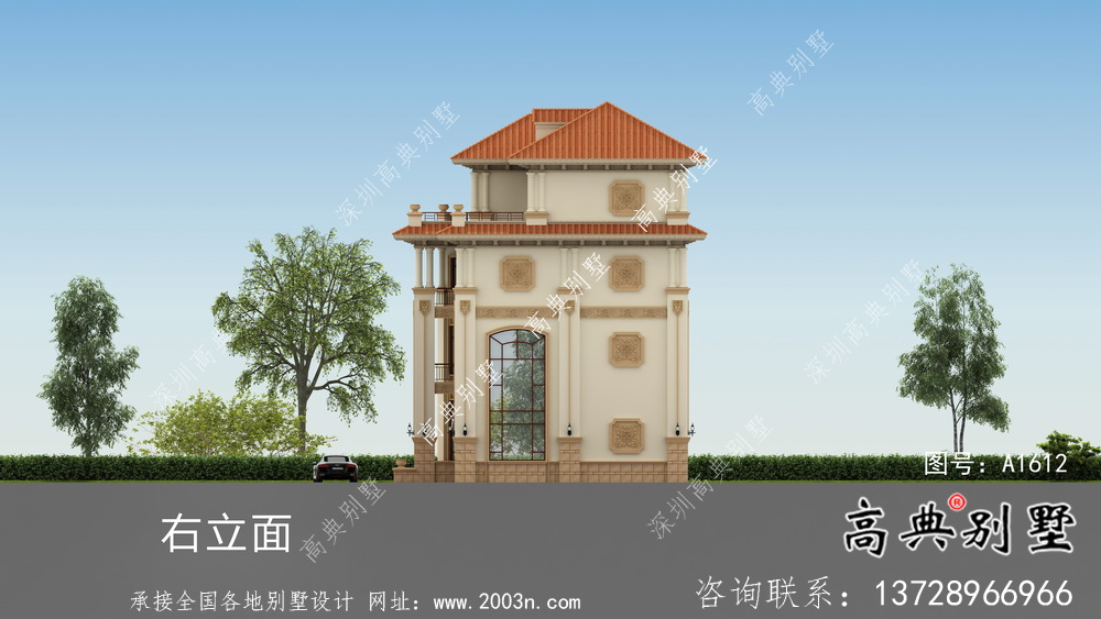 新農村意大利風格四層住宅設計圖