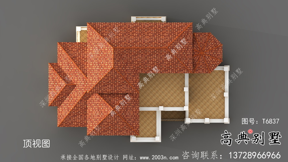 豪華大復式三層別墅設計圖紙