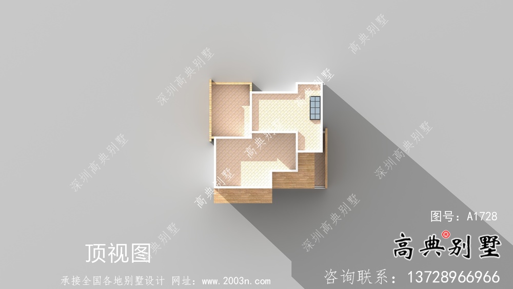農村氣派玲瓏現代風格平屋頂別墅設計圖