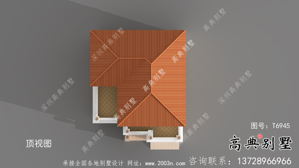 歐式三層帶車庫復式別墅設計圖紙