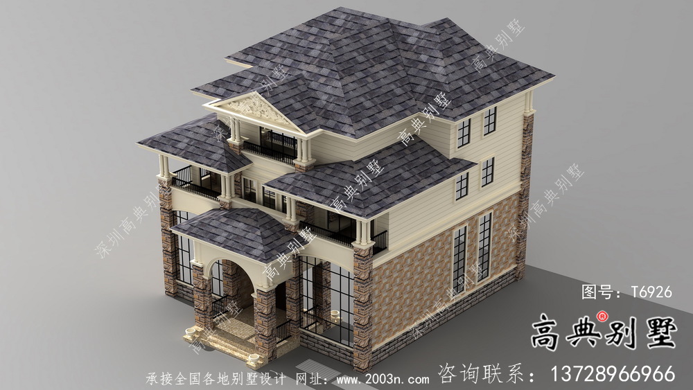 歐式風格四層別墅結(jié)構(gòu)建筑設計圖