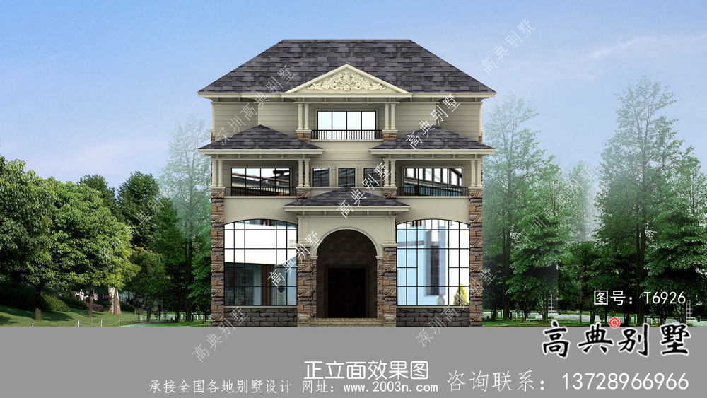 歐式風格四層別墅結(jié)構(gòu)建筑設計圖