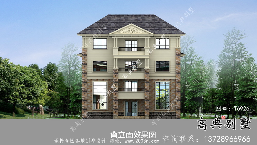 歐式風格四層別墅結(jié)構(gòu)建筑設計圖