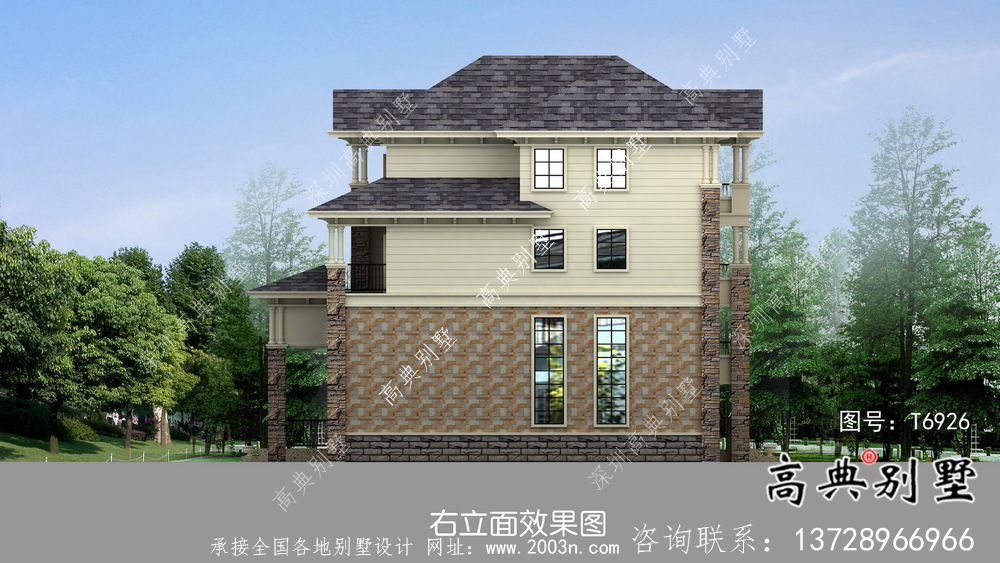 歐式風格四層別墅結(jié)構(gòu)建筑設計圖