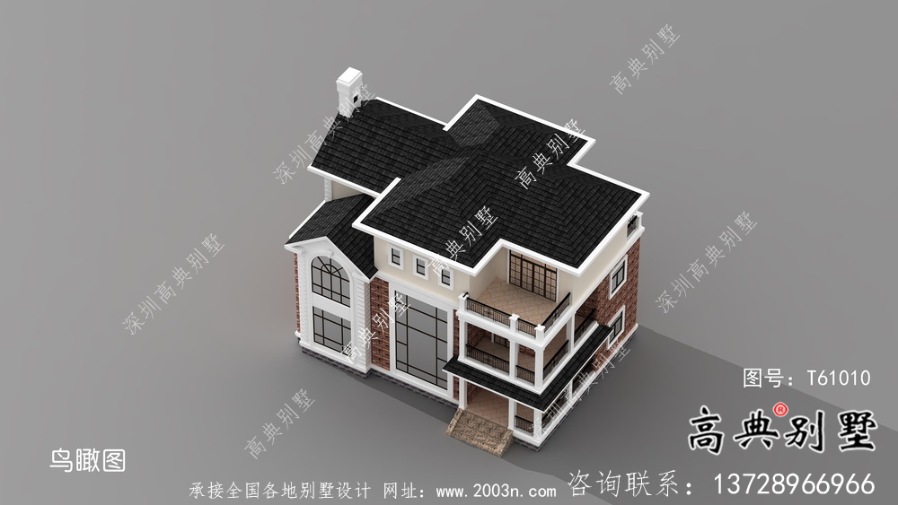 鄉(xiāng)村三層簡(jiǎn)歐風(fēng)格外觀設(shè)計(jì)圖及施工圖
