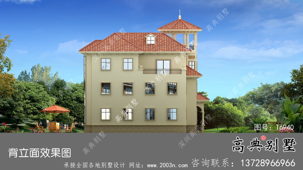 三層意大利風格住宅建筑設(shè)計方案圖