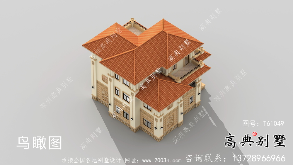 農(nóng)村歐式三層復(fù)式別墅設(shè)計(jì)圖紙及效果圖