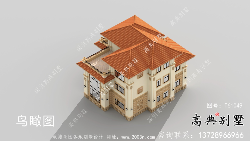 農(nóng)村歐式三層復(fù)式別墅設(shè)計(jì)圖紙及效果圖