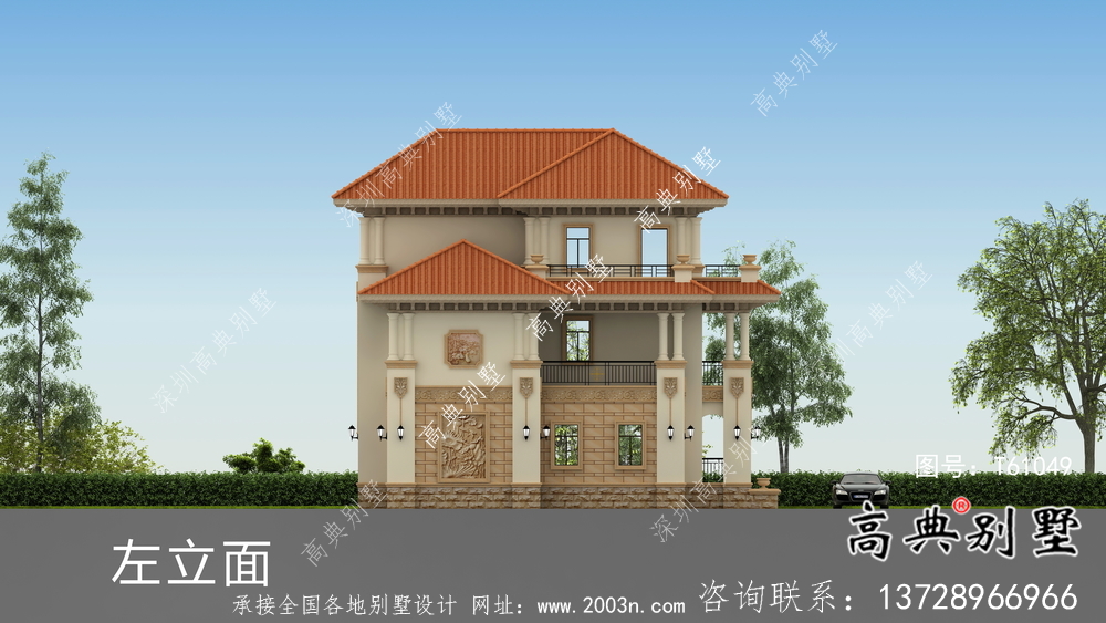 農(nóng)村歐式三層復(fù)式別墅設(shè)計(jì)圖紙及效果圖