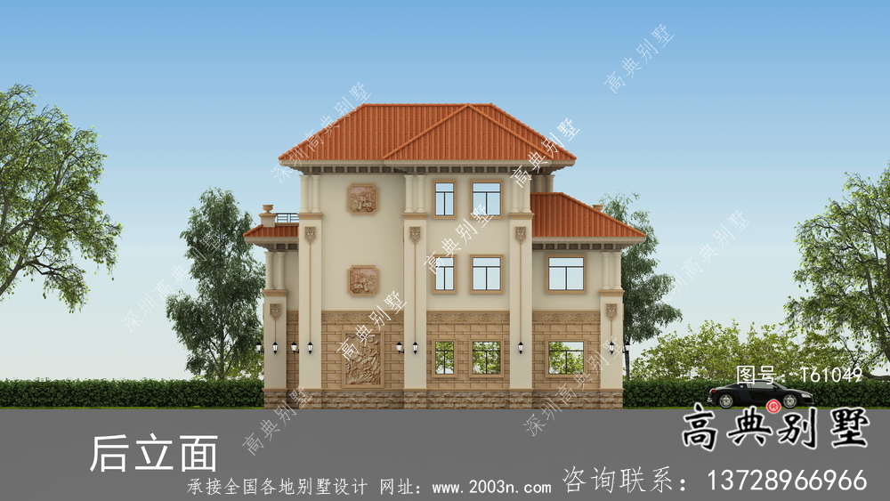 農(nóng)村歐式三層復(fù)式別墅設(shè)計(jì)圖紙及效果圖