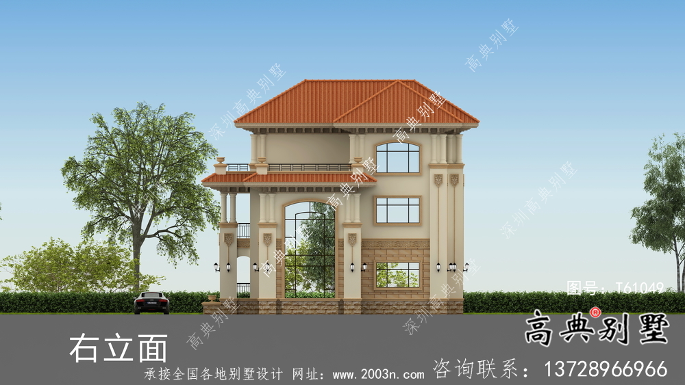 農(nóng)村歐式三層復(fù)式別墅設(shè)計(jì)圖紙及效果圖