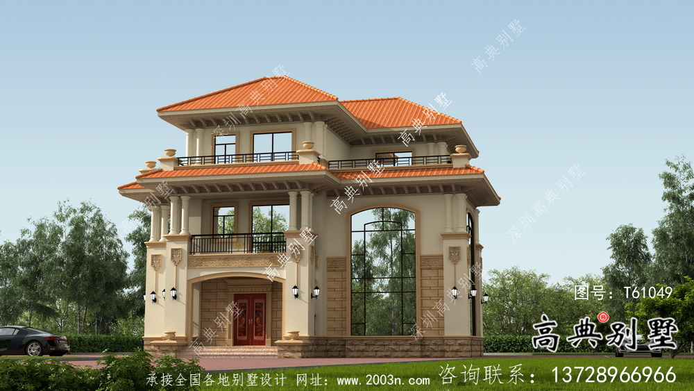 農(nóng)村歐式三層復(fù)式別墅設(shè)計(jì)圖紙及效果圖