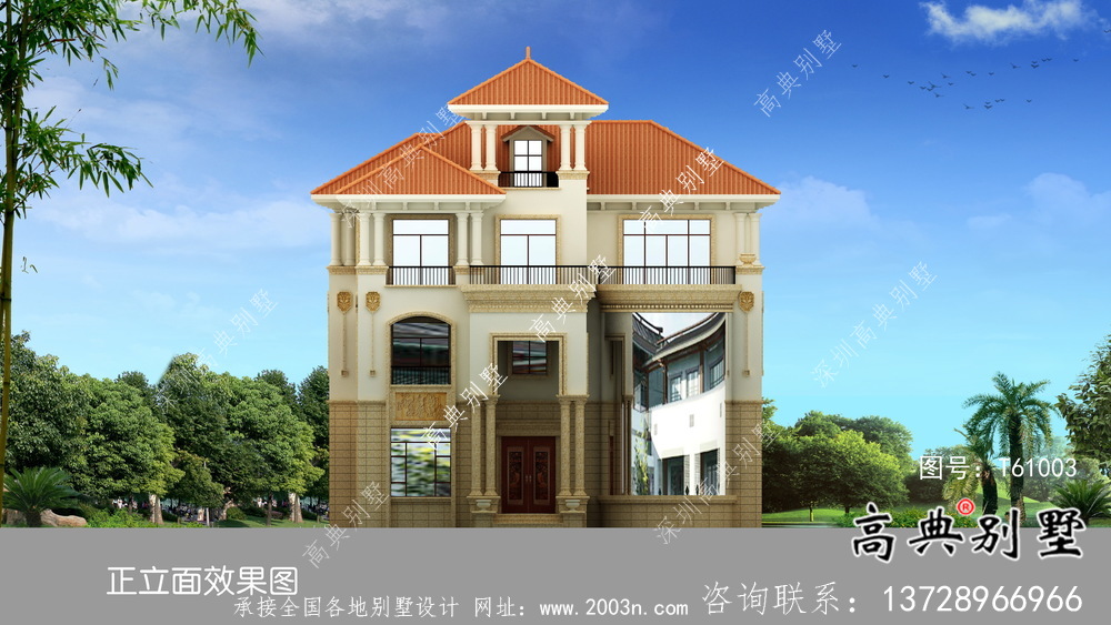 本年度最新款三層小戶型房子農村別墅設計圖