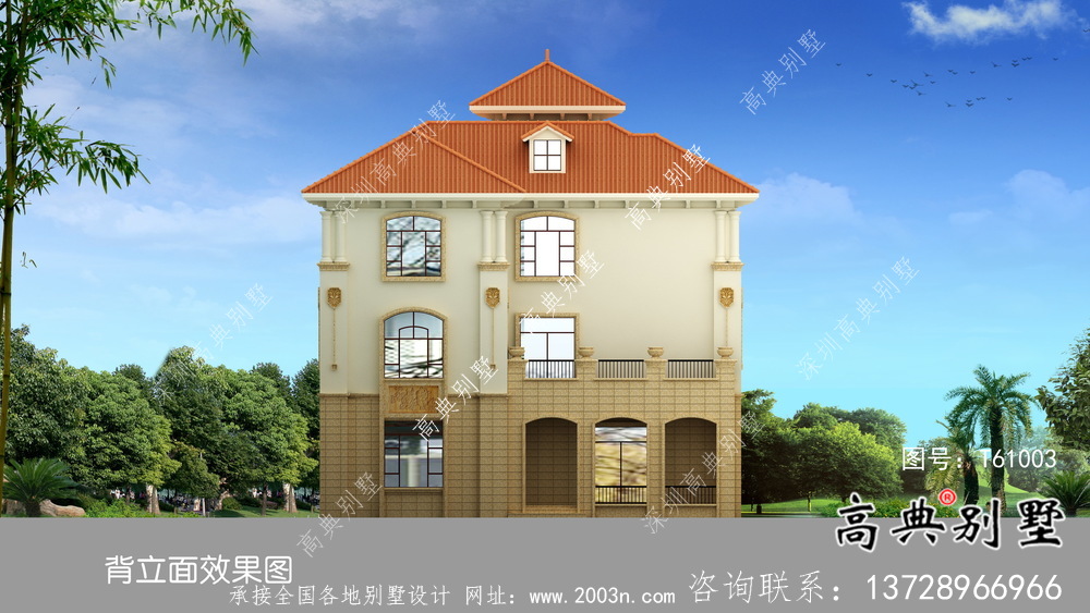 本年度最新款三層小戶型房子農村別墅設計圖