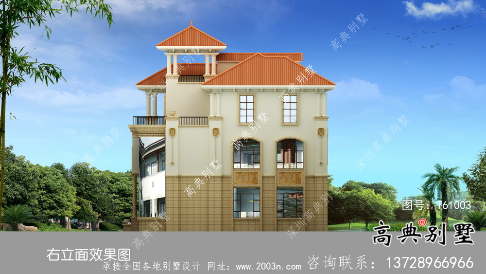 本年度最新款三層小戶型房子農村別墅設計圖
