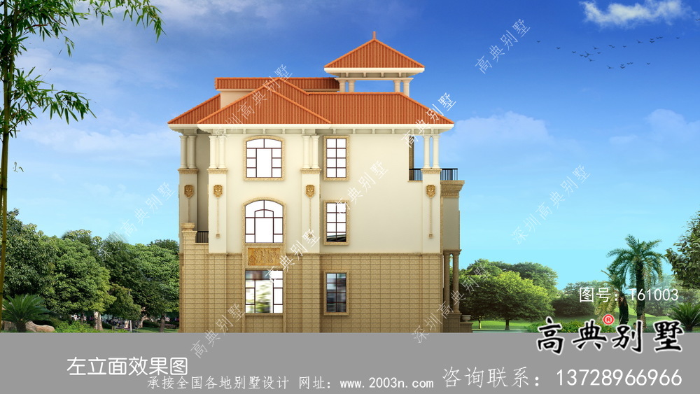 本年度最新款三層小戶型房子農村別墅設計圖