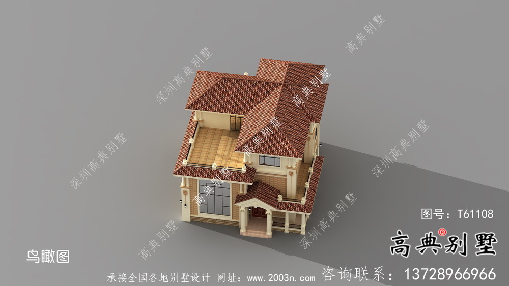 復式三層歐式別墅整套設計圖紙及施工圖