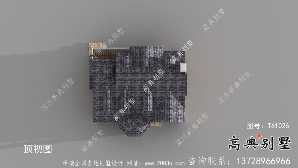 單層法式風(fēng)格別墅房子設(shè)計(jì)圖+效果圖