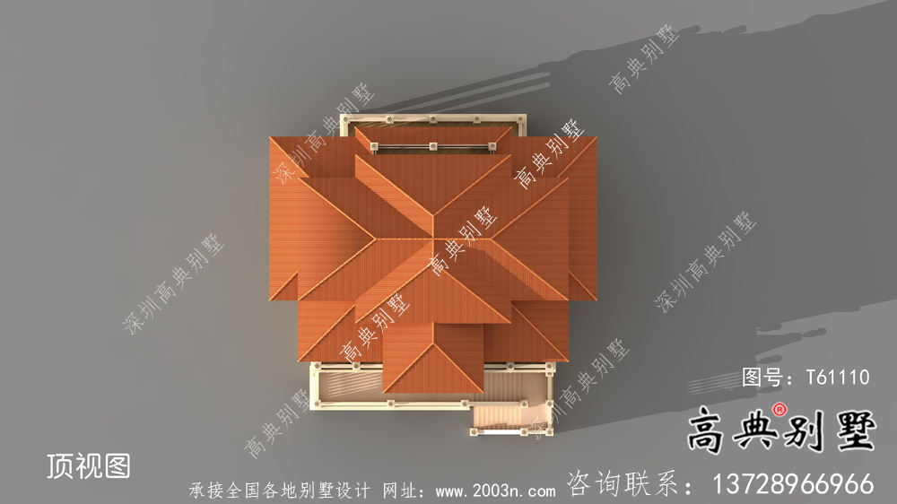 帶車庫復式三層歐式別墅設計效果圖