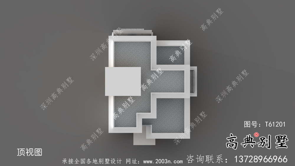 現代簡約四層別墅設計效果圖