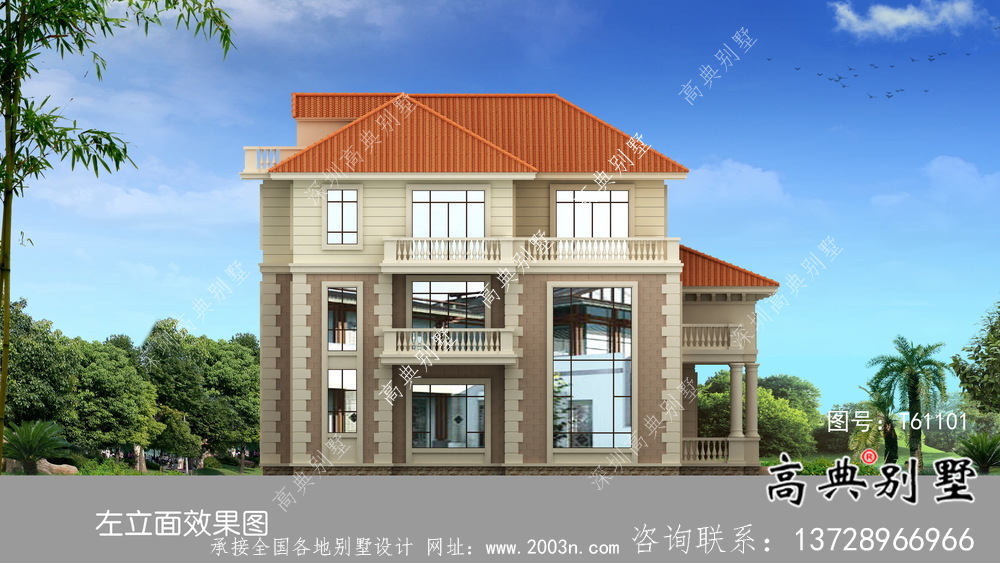 簡約大方復式歐式風格農村小別墅設計圖