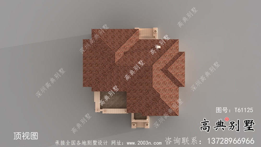 簡潔精巧鄉村三層別墅設計方案圖及設計效果圖