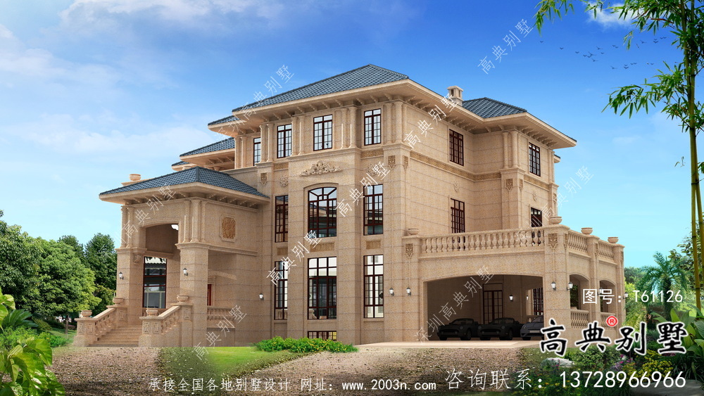 三層簡(jiǎn)約歐式意大利風(fēng)格別墅設(shè)計(jì)圖