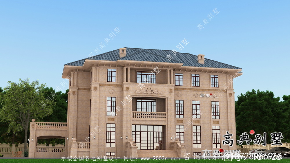 三層簡(jiǎn)約歐式意大利風(fēng)格別墅設(shè)計(jì)圖