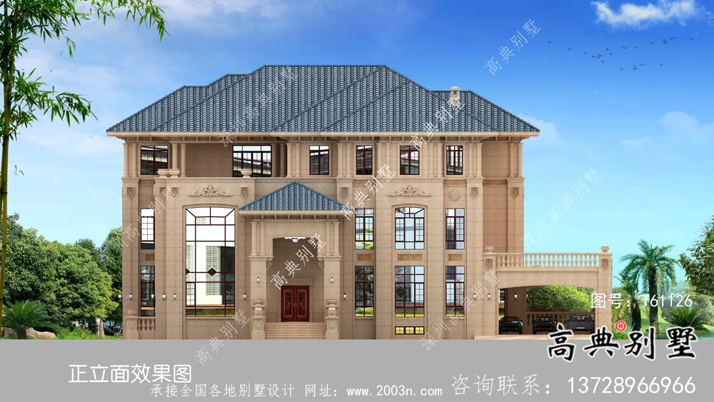 三層簡(jiǎn)約歐式意大利風(fēng)格別墅設(shè)計(jì)圖