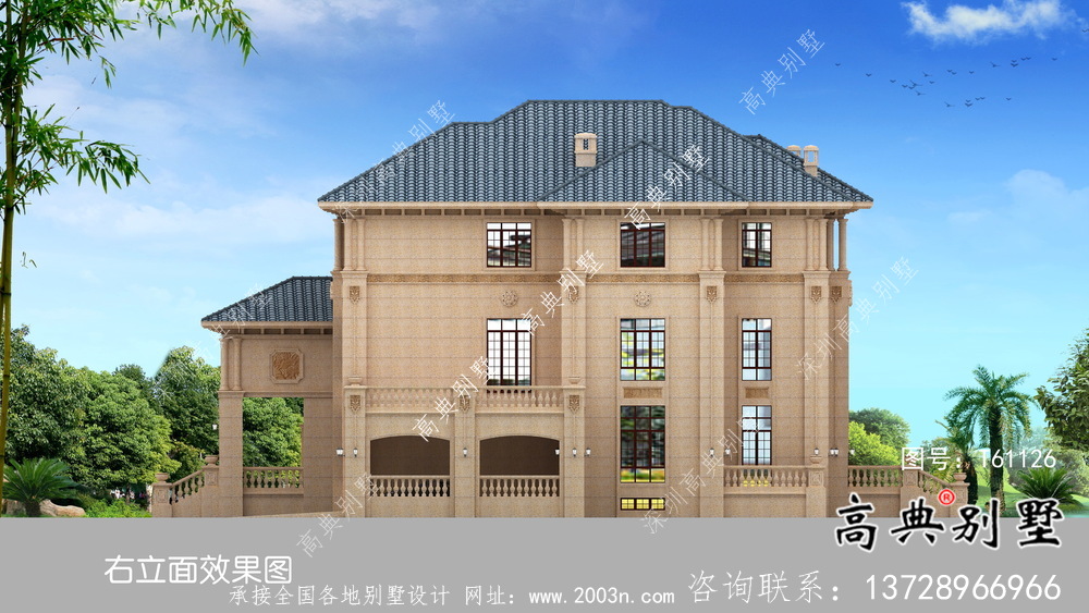 三層簡(jiǎn)約歐式意大利風(fēng)格別墅設(shè)計(jì)圖
