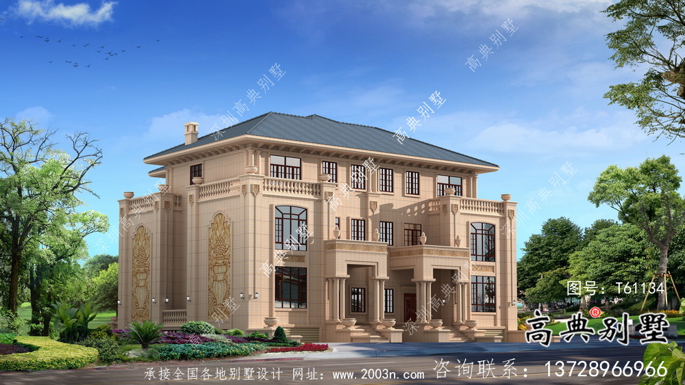 小巧實用三層雙拼別墅設計圖