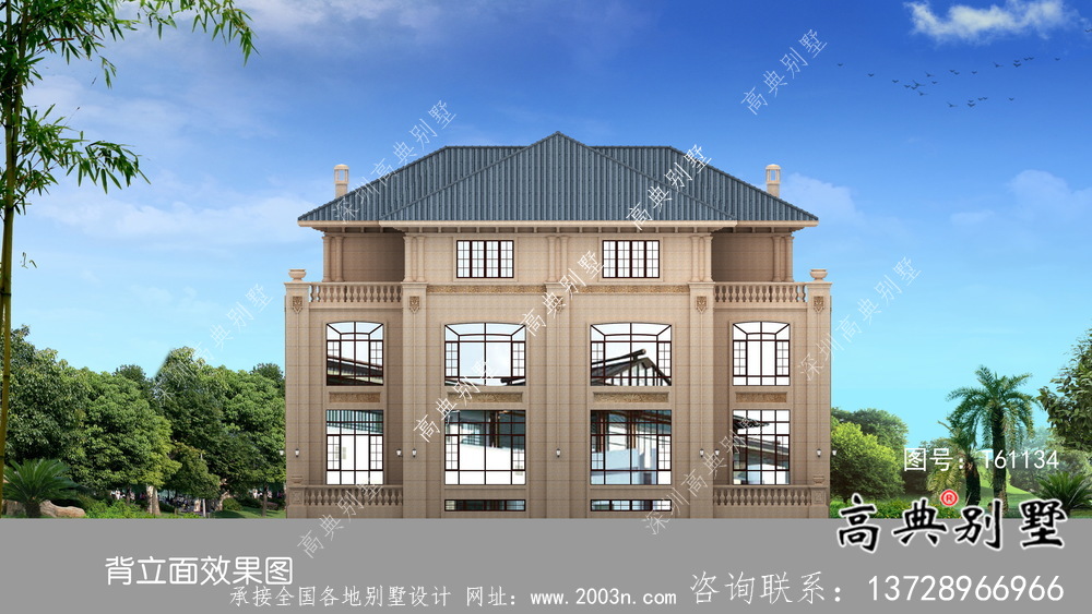 小巧實用三層雙拼別墅設計圖