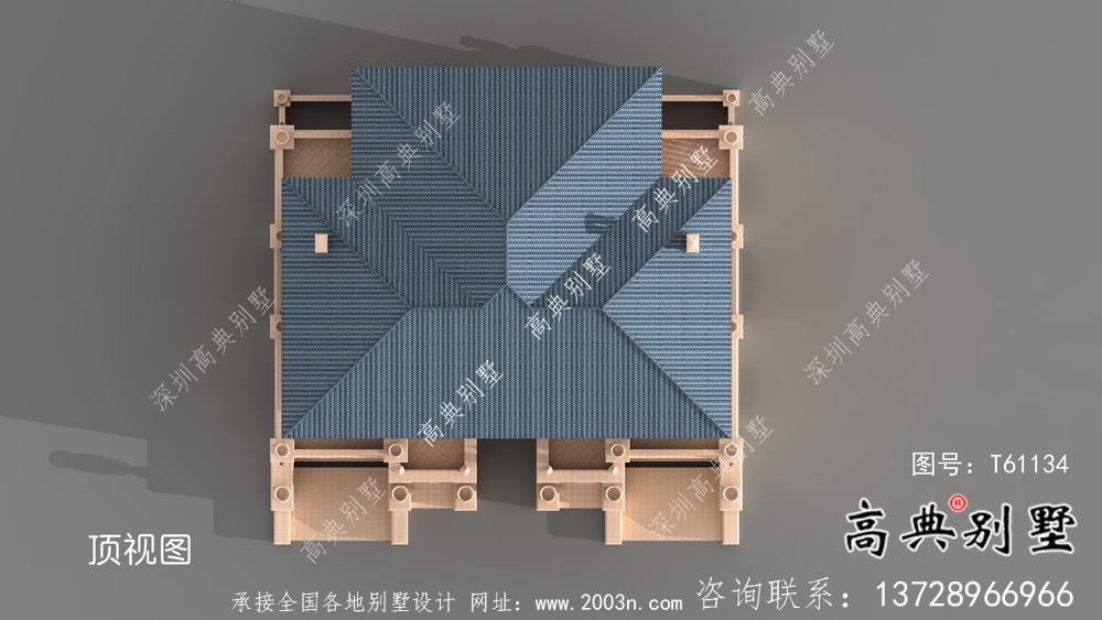 小巧實用三層雙拼別墅設計圖