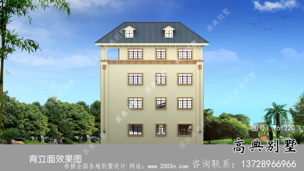 四層意大利風(fēng)格大方簡潔別墅設(shè)計(jì)效果圖