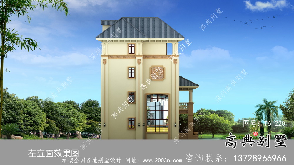 四層意大利風(fēng)格大方簡潔別墅設(shè)計(jì)效果圖