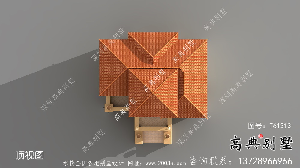獨特復式三層歐式別墅設計圖紙及外觀效果圖