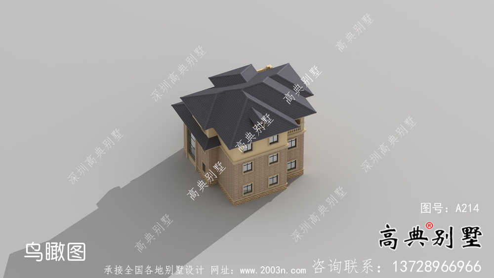 全套復式三層歐式鄉村別墅設計效果圖紙