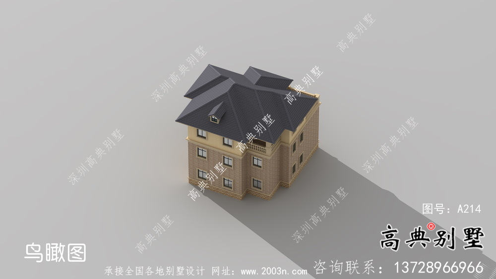 全套復式三層歐式鄉村別墅設計效果圖紙